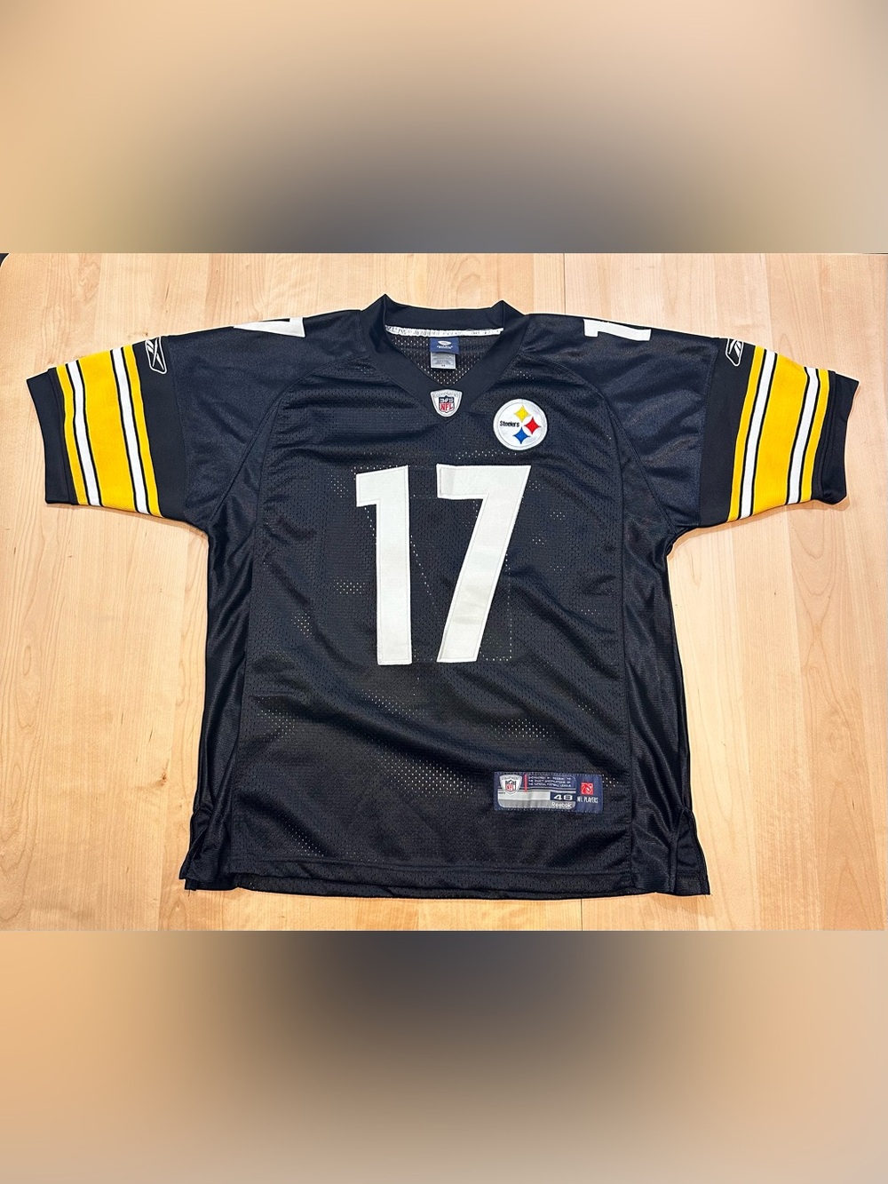 Pittsburgh Steelers #17 Wallace Reebok on field Players Jersey size 48